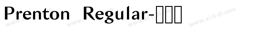 Prenton  Regular字体转换